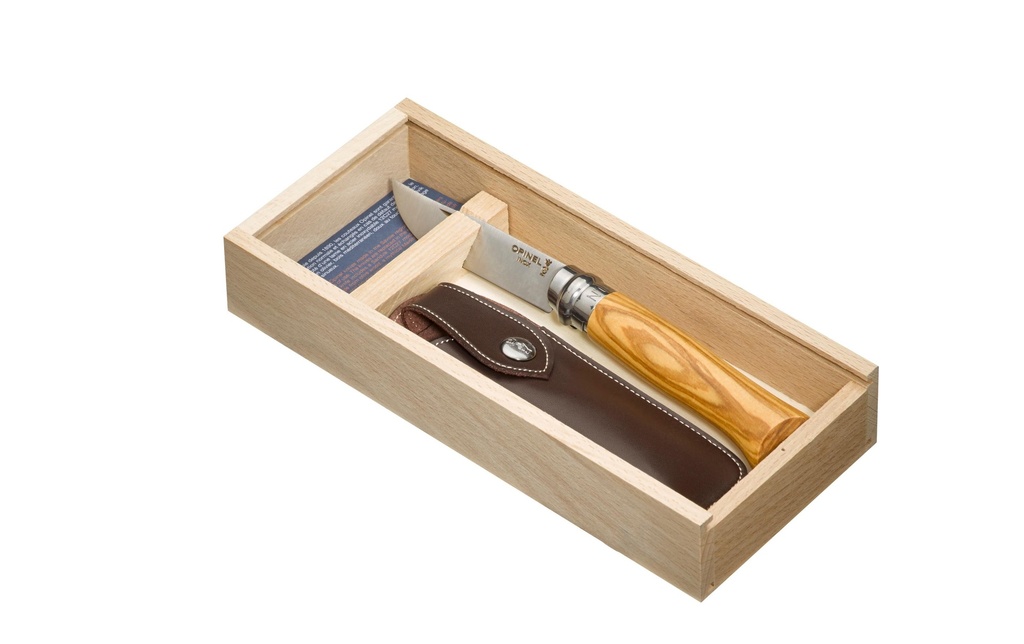 opinel Coffret cadeau N°8 Bois d'olivier