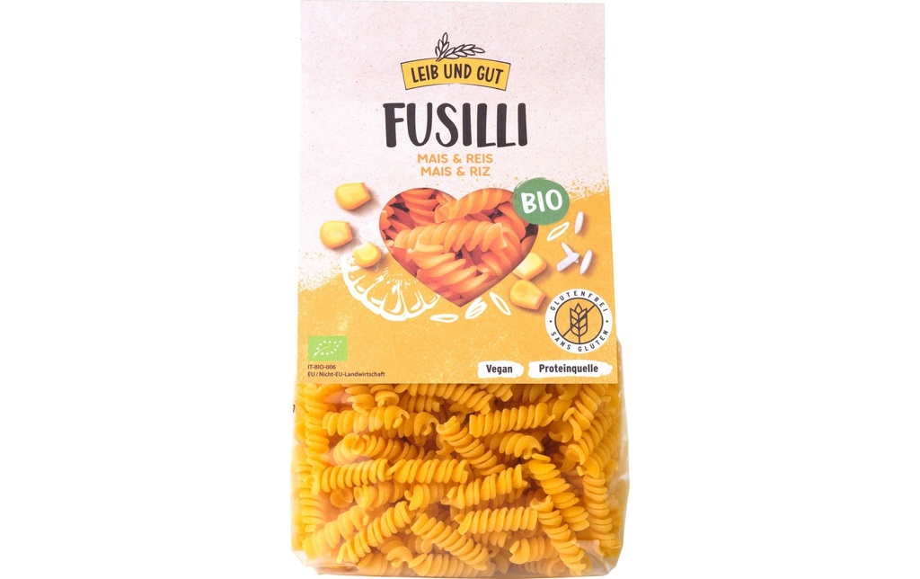 Leib und Gut Pâtes alimentaires Fusilli maïs & riz bio 340 g
