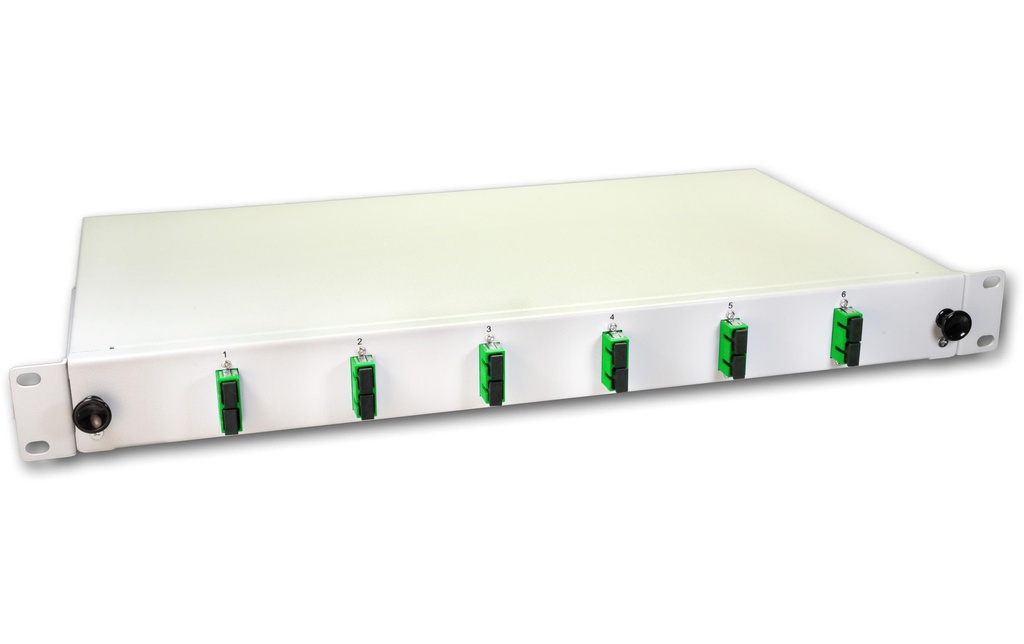 Lightwin Boîte d’épissure 12 fibres, 6x DSC/APC SM, 9/125µm OS2 Pigtail