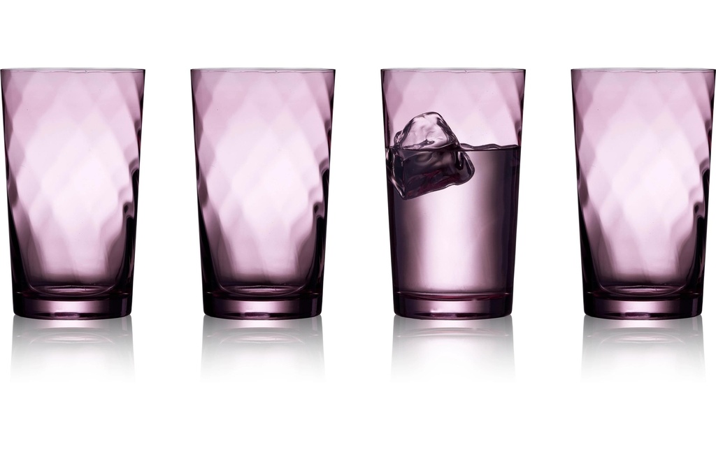 Lyngby Verre à long drink Vienne Lila, 4 pièces, 45 cl