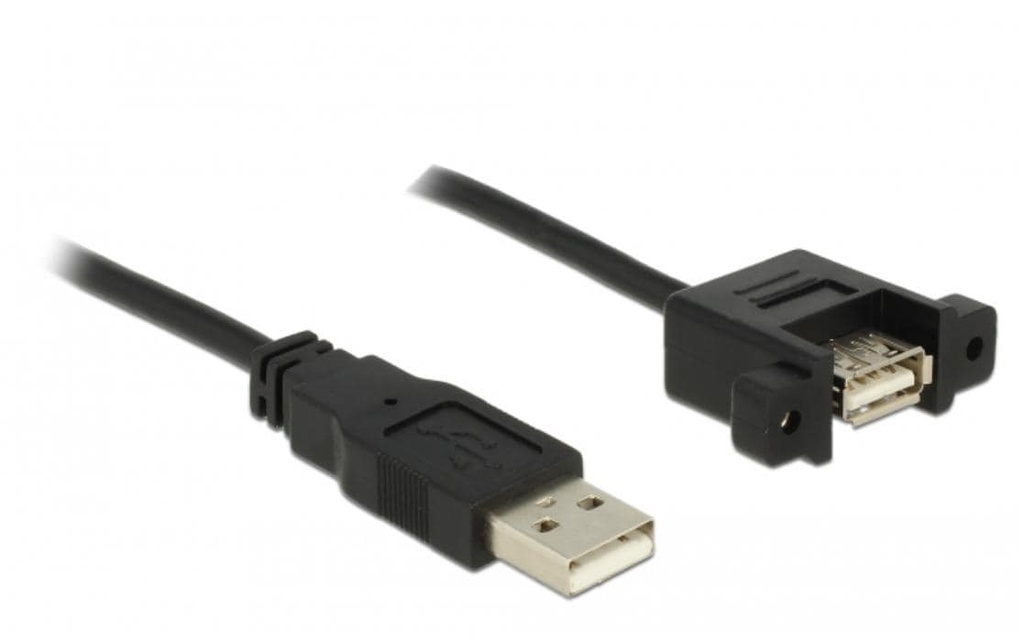 Delock Câbles rallonges à encastrer USB 2.0  USB-A - USB-A 0.25 m