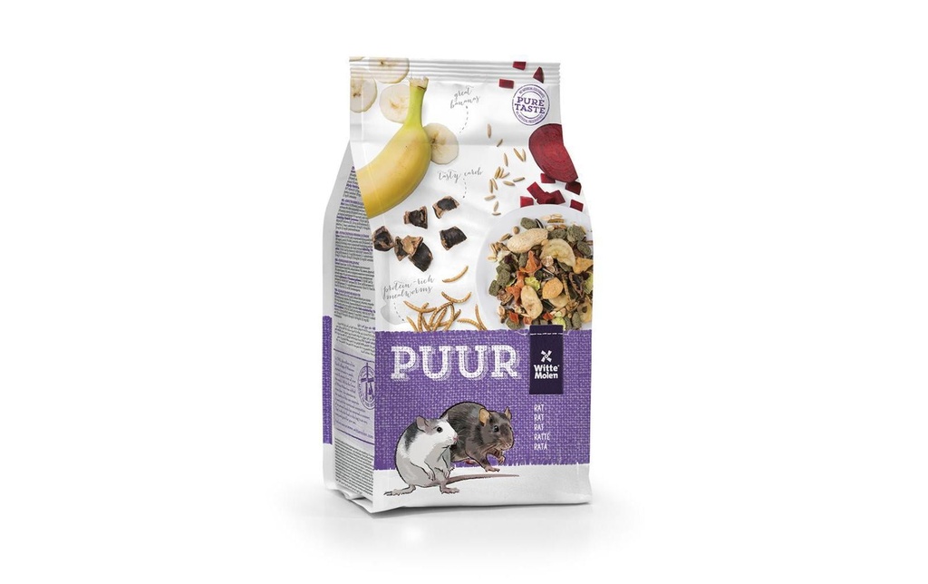 Witte Molen Nourriture de base Puur Muesli gourmet pour rats, 800 g