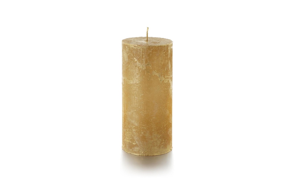 balthasar Bougie cylindrique Rustico 15 x 7 cm, Doré