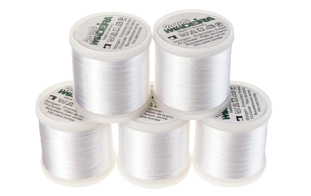 Madeira Fil à broder Rayon No.40 Blanc