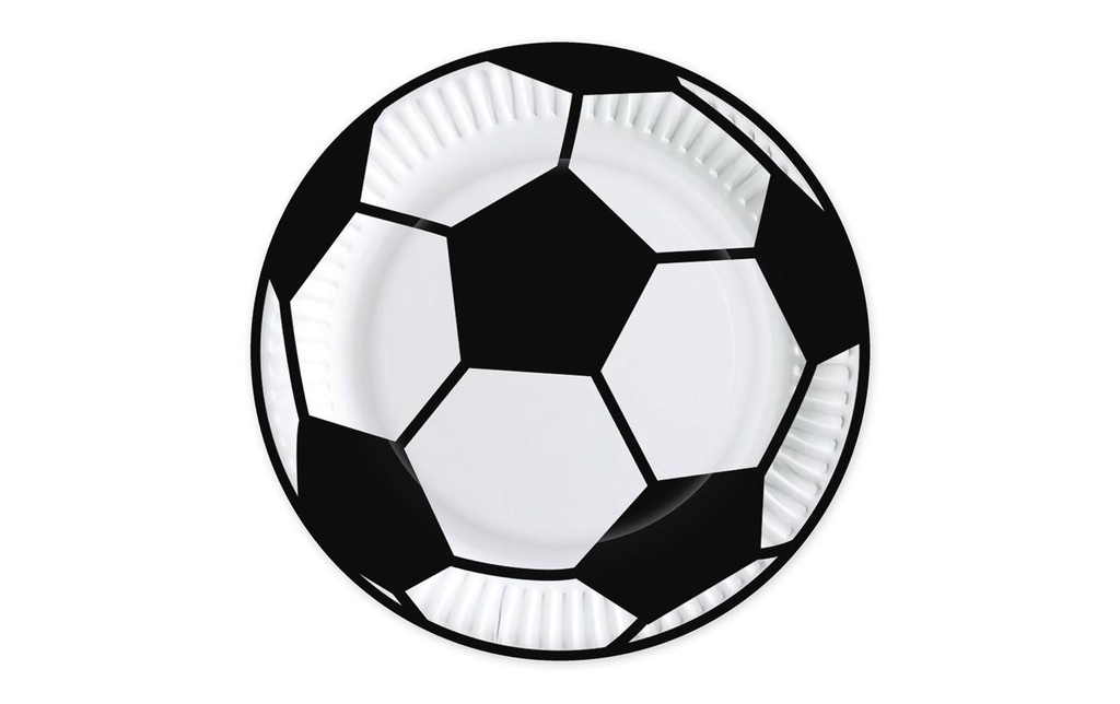 Braun + Company Assiettes jetables Football 23 cm 10 pièces