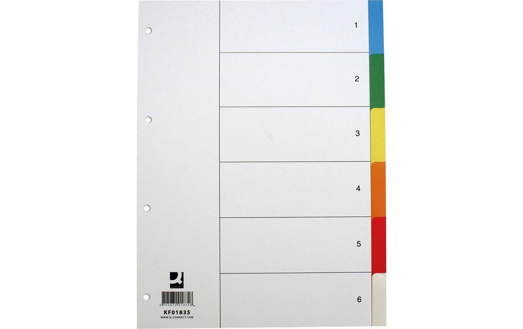 Q-CONNECT Répertoire plast.coul.6ongl.