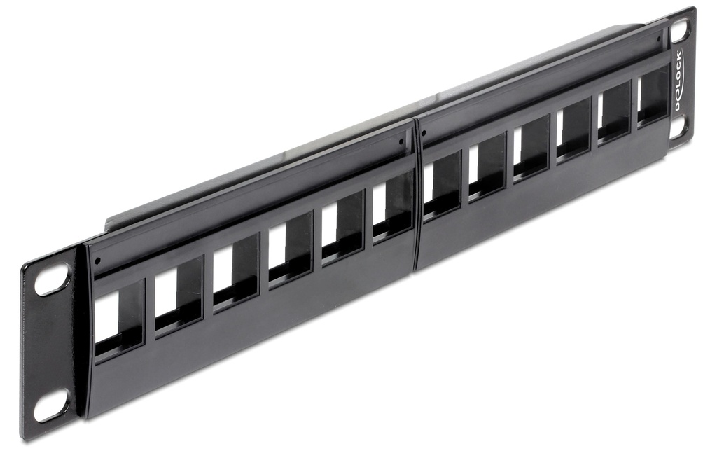 Delock Panneau de brassage Keystone 12-Port Rack 10