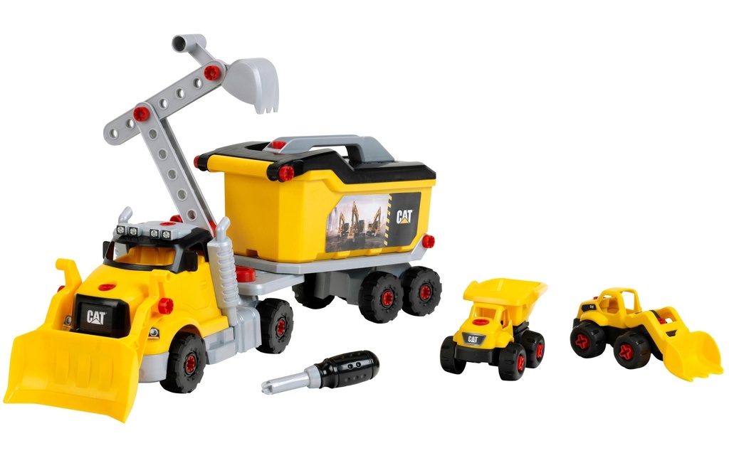 Klein-Toys Caterpillar Camion à vis 4 en 1