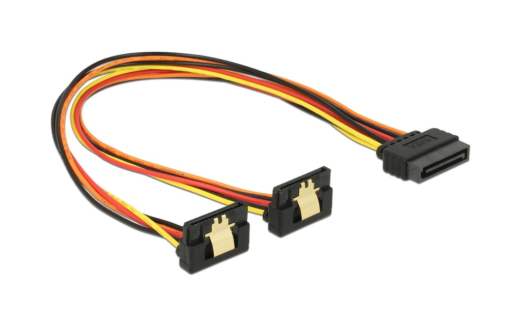 Delock Câble électrique en Y SATA - 2x SATA 30 cm