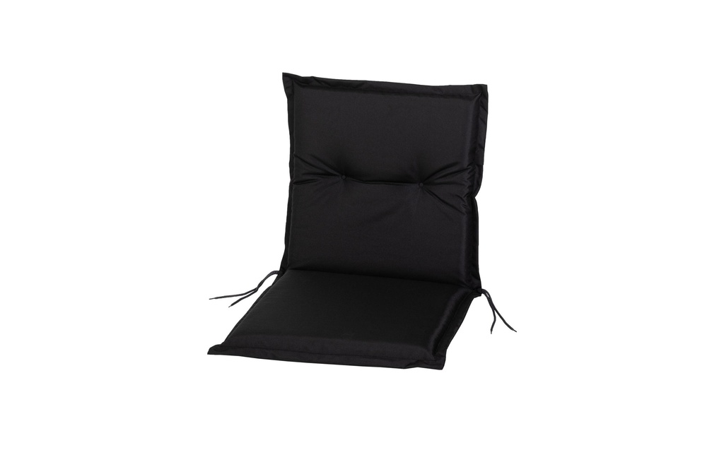 COCON Coussin de chaise à dossier bas Outdoor 97 x 50 x 5 cm, Noir
