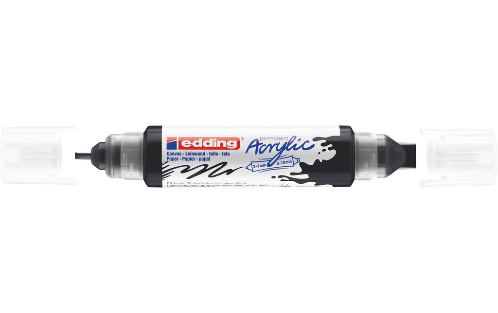 edding Marqueur acrylique 5400 Double Liner, Noir