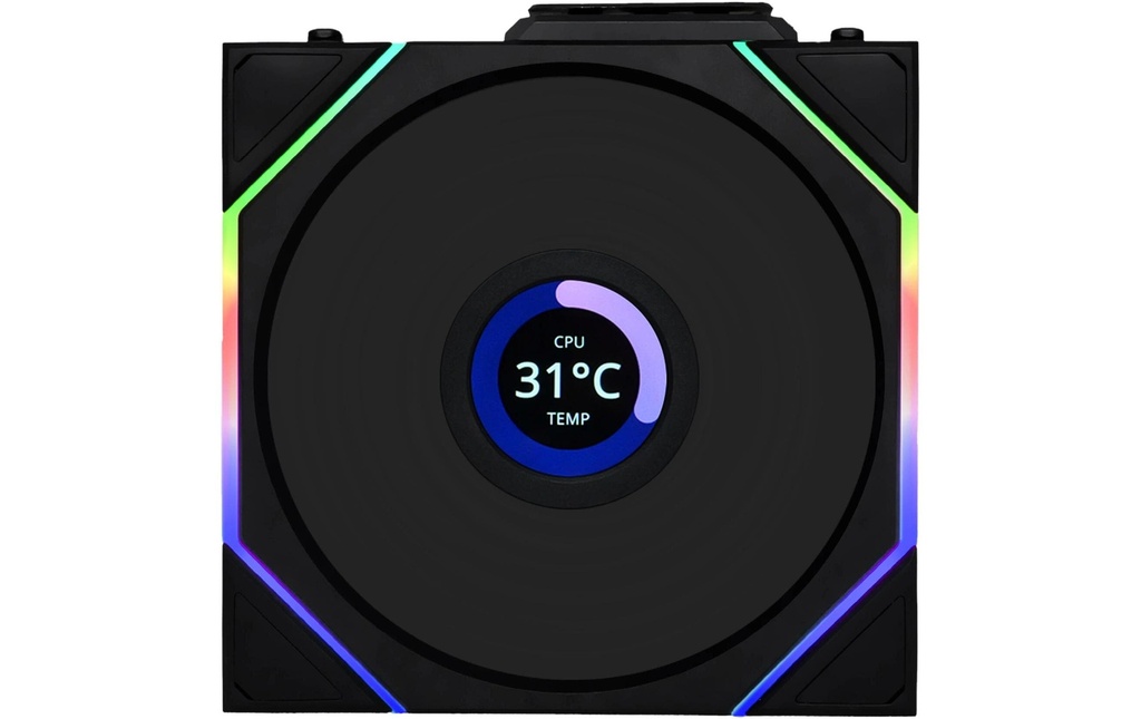 Lian Li Ventilateur PC Uni Fan TL LCD Reverse Blade Wireless Noir
