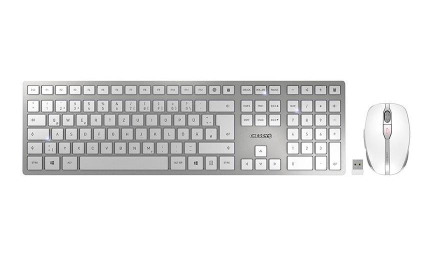 Cherry Ensemble clavier-souris DW 9100 Slim Blanc / Argent