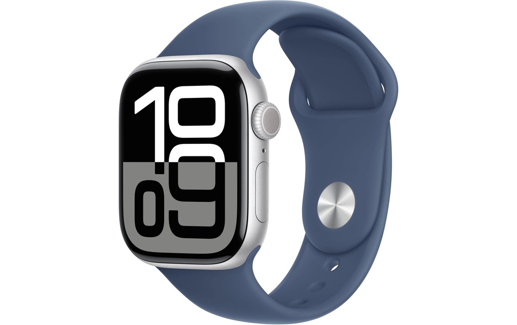 Apple Watch Series 10 42 mm LTE Alu Silver Sport Denim M/L