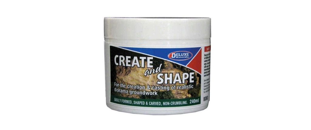 Deluxe Materials Matière à modeler Create and Shape 240 ml, Blanc