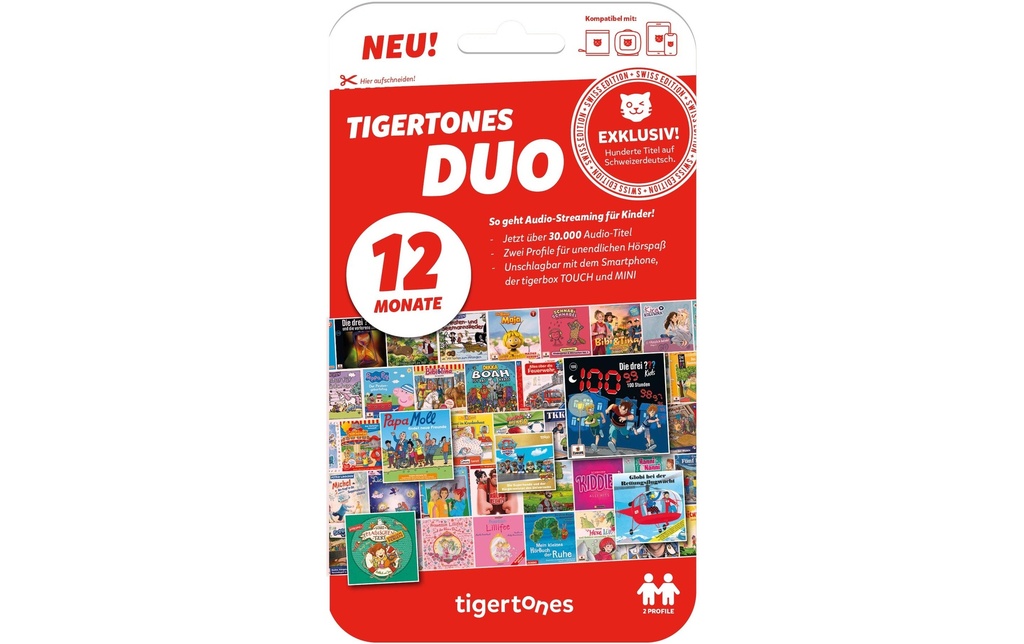 Tigermedia tigertones Duo – Ticket Swiss Edition 12 mois