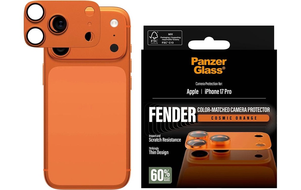 Panzerglass FENDER Camera Protector iPhone 17 Pro Cosmic Orange