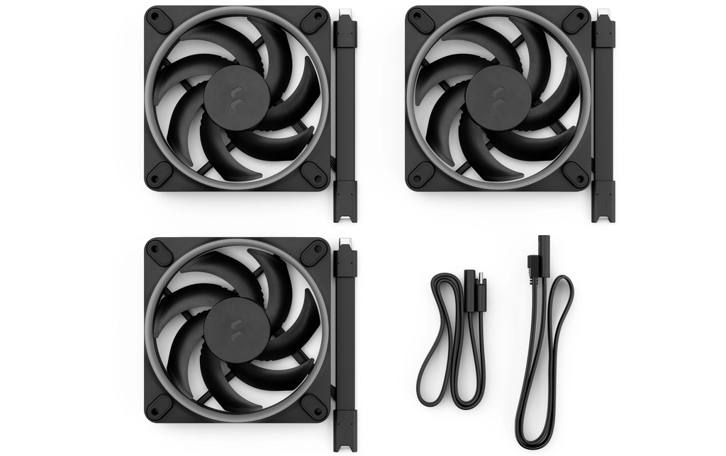 Fractal Design Ventilateur PC Momentum 12 RGB noir, pack de 3