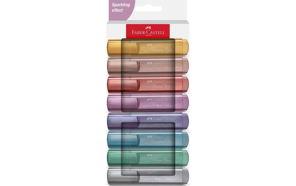 Faber-Castell Surligneur 46 Métallique Etui de 8, carton