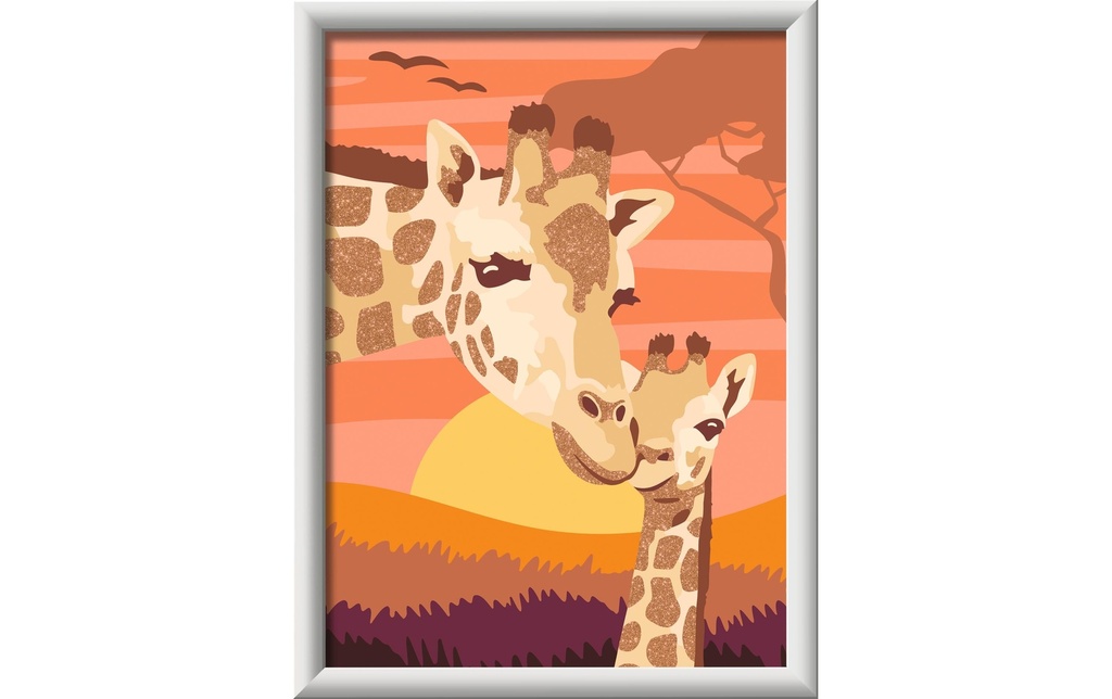 Ravensburger Peinture par numéros CreArt Girafe au coucher du soleil