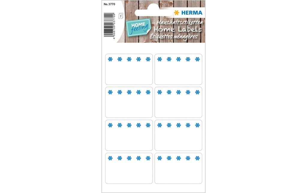 Herma Stickers Étiquettes pour réfrigération Eiskristalle 26 x 40 mm, Weiss