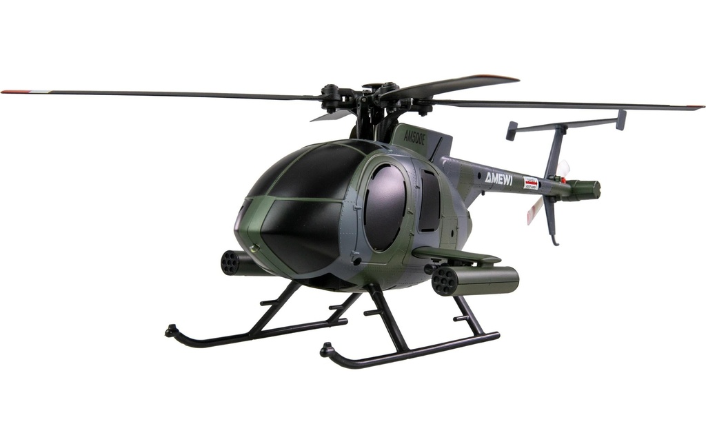 Amewi Hélicoptère Hughes MD500 militaire 4 canaux 6G RTF