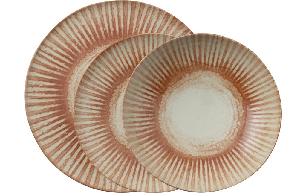 Arthur Krupp Set d’assiettes Sunlight 12 Pièce/s,Rouge