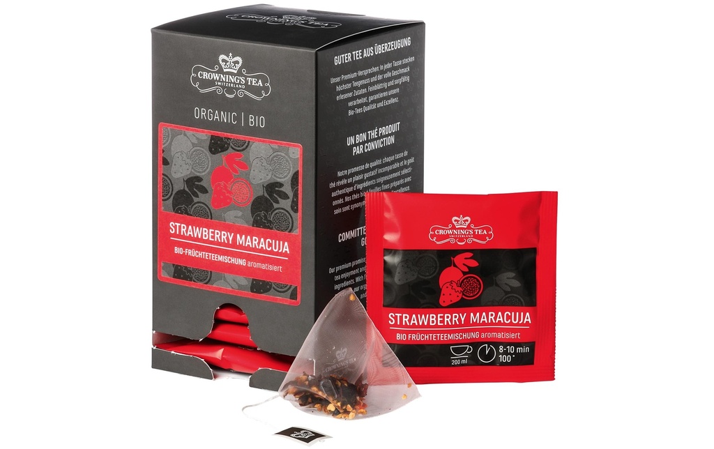 Crowning’s Tea Sachet de thé Bio Strawberry-Maracuja 15 Pièce/s