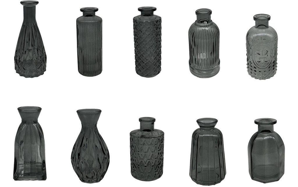 relaxdays Ensemble de vases Gris
