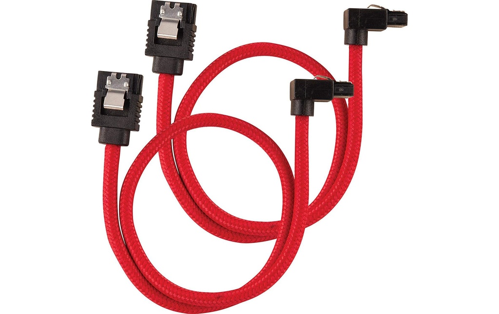 Corsair Câble SATA3 Premium Set Rouge 30 cm coudé