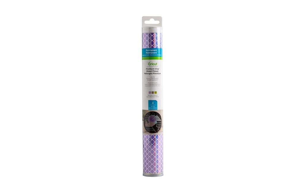 Cricut Film de vinyle Premium Mosaic Mermaid 30.5 x 30.5, 4 feuilles