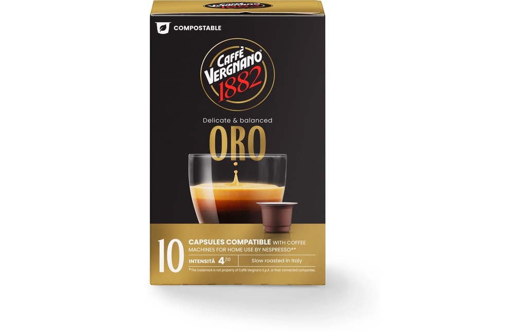 Caffè Vergnano Capsules de café Espresso Oro 10 pièces