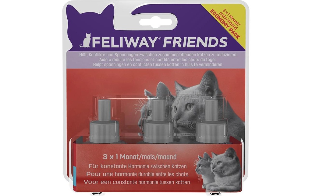 Feliway Bien-être Friends Bouteille de recharge 3 pièces