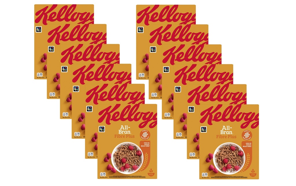 Kellogg's Céréales All Bran Fiber Plus 12 x 500 g