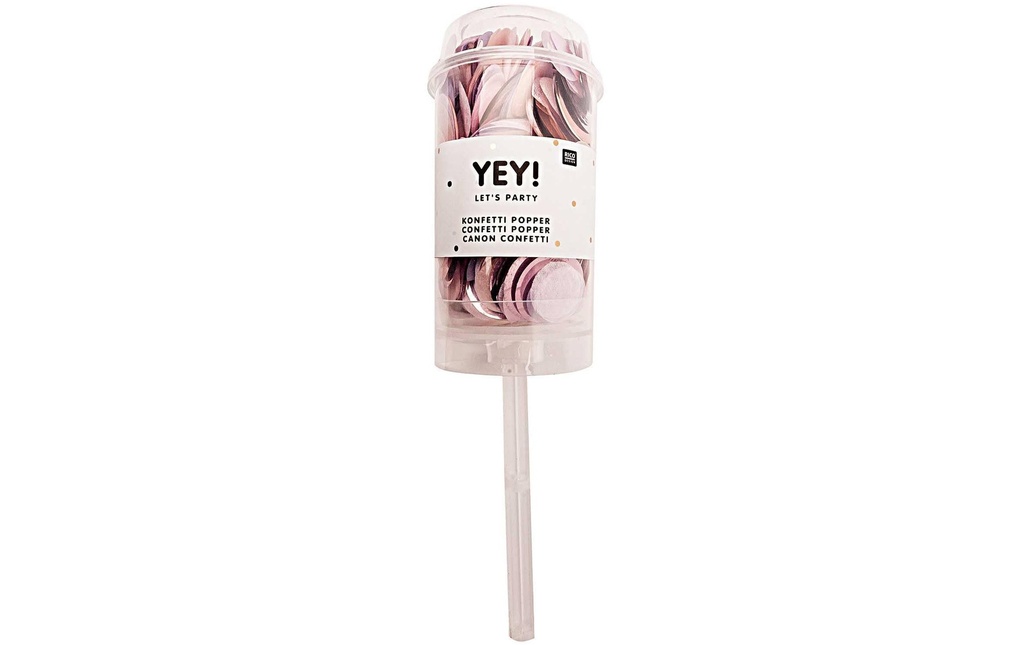 Rico Design Canons à confettis Popper 8 g rose