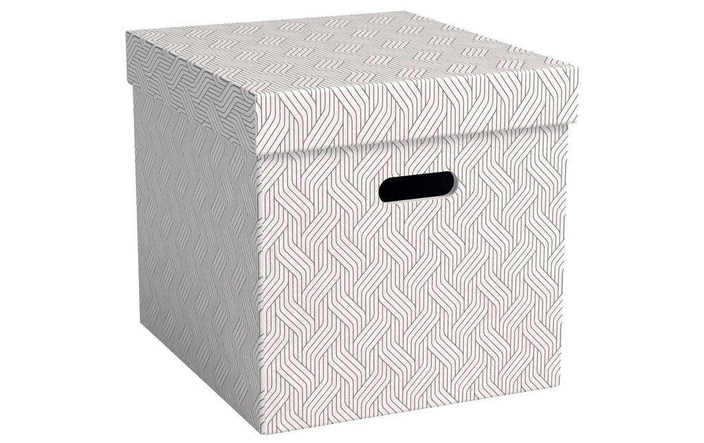 VON Boîte d’archivage Cube 29 l, 3 pièces, Blanc
