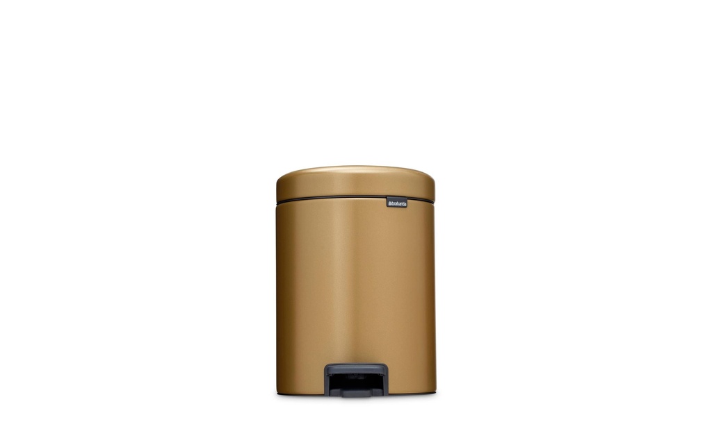 Brabantia Poubelle cosmétique NewIcon 5 l, Warm Brass