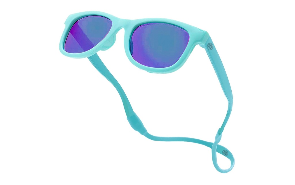 Baby Sunnies Lunettes de soleil pour bébé avec ruban Bleu clair
