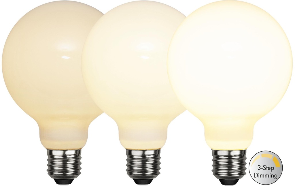 Star Trading Sources lumineuses LED, E27 G95 Filament opaque RA90 3-step