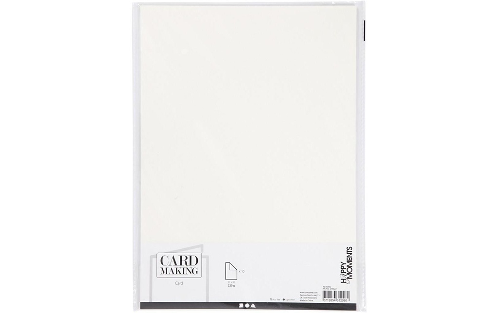 Creativ Company Papier cartonné A4, 10 feuilles, Crème