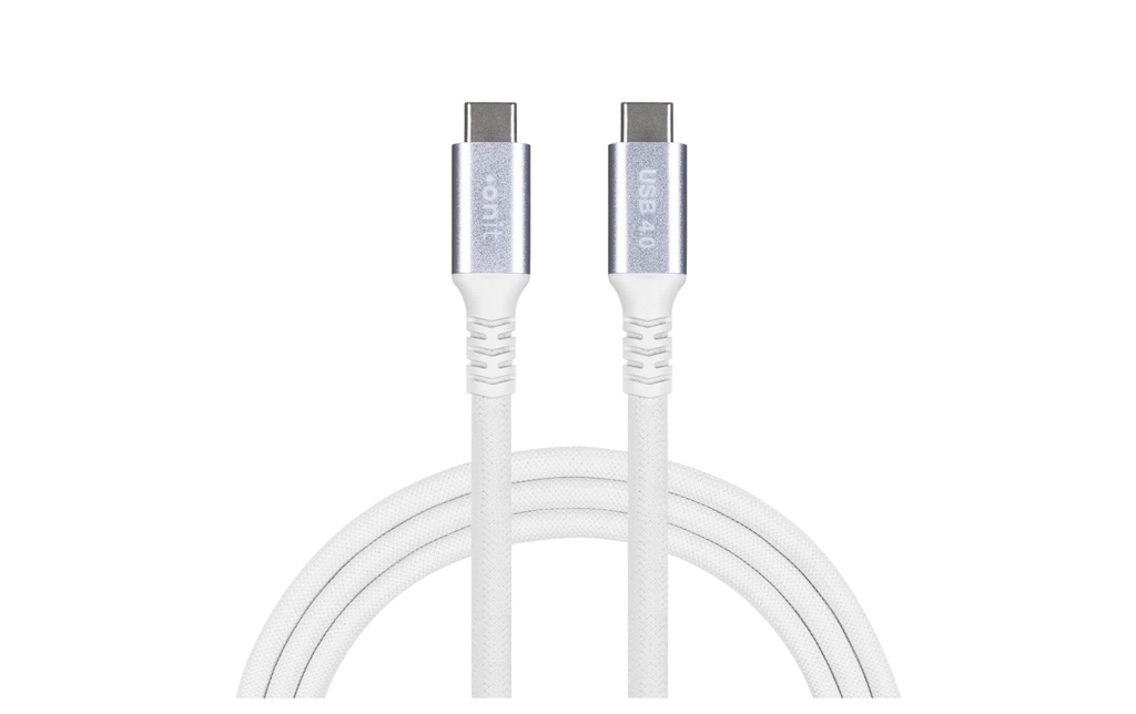 onit Câble USB4 Pro 100 W, USB-C - USB-C, 1 m, Blanc