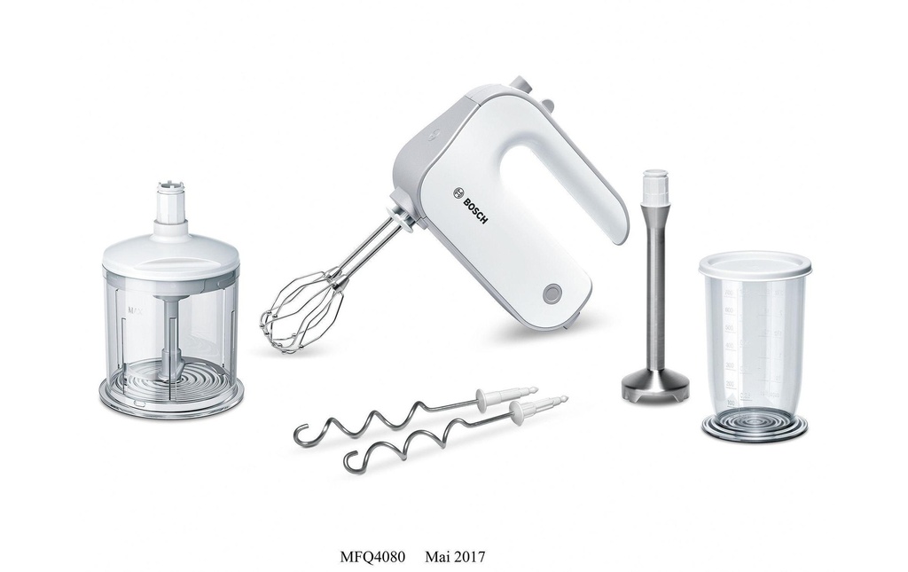 Bosch Batteur MFQ4080 Blanc/Argenté