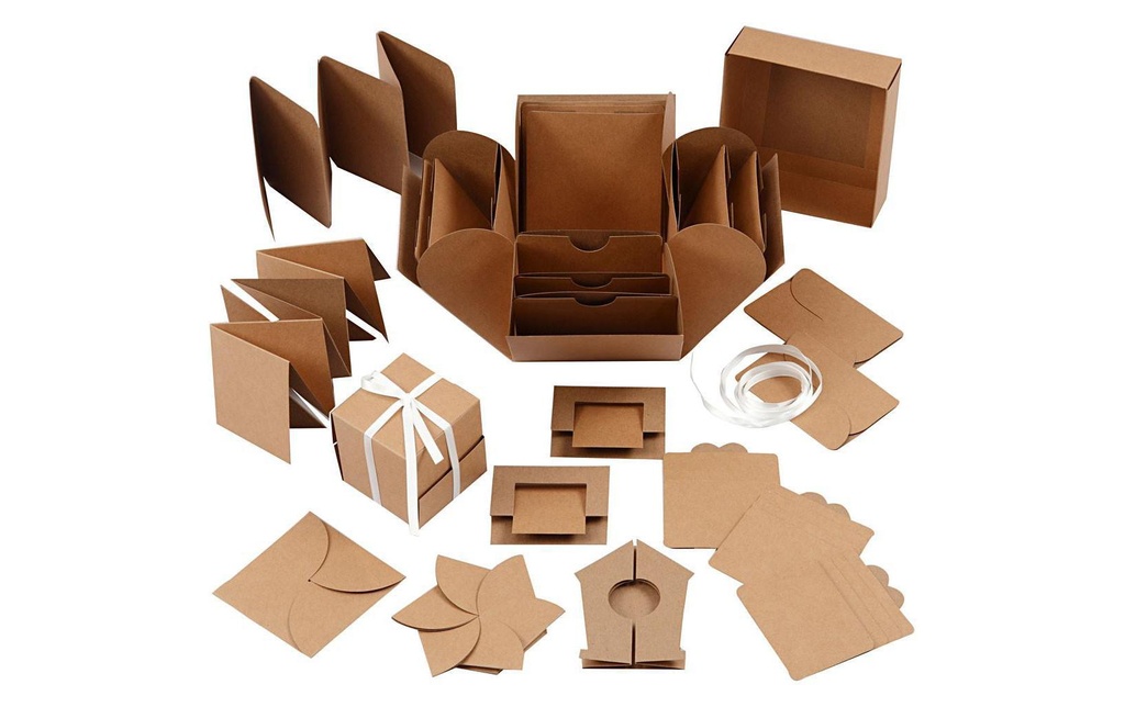 Creativ Company Carton cadeau Nature, 12 x 12 x 12 cm