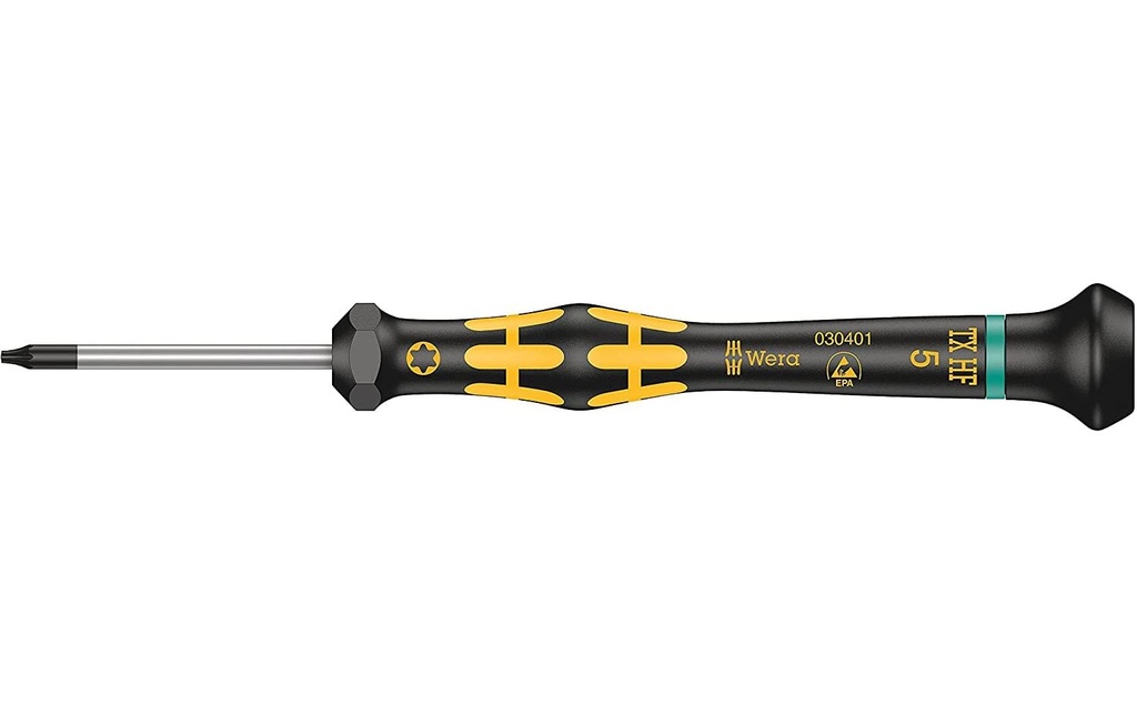 Wera Tournevis 1567 ESD Micro HF TX 5 x 40 mm Torx