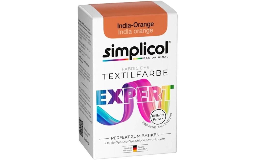 Simplicol Peinture pour textile Expert Orange indienne, 150 g