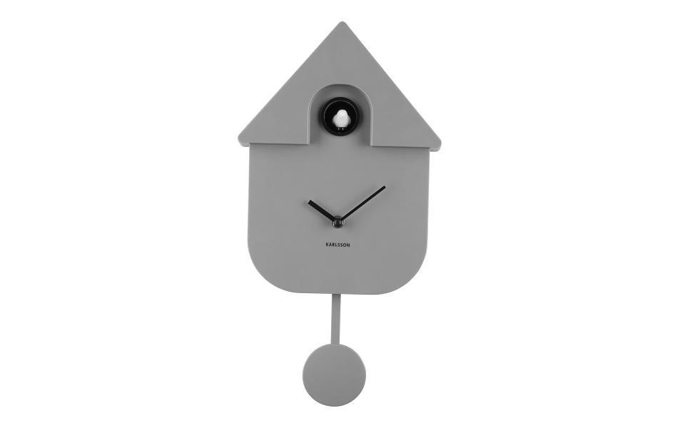 KARLSSON Horloge murale Coucou Gris