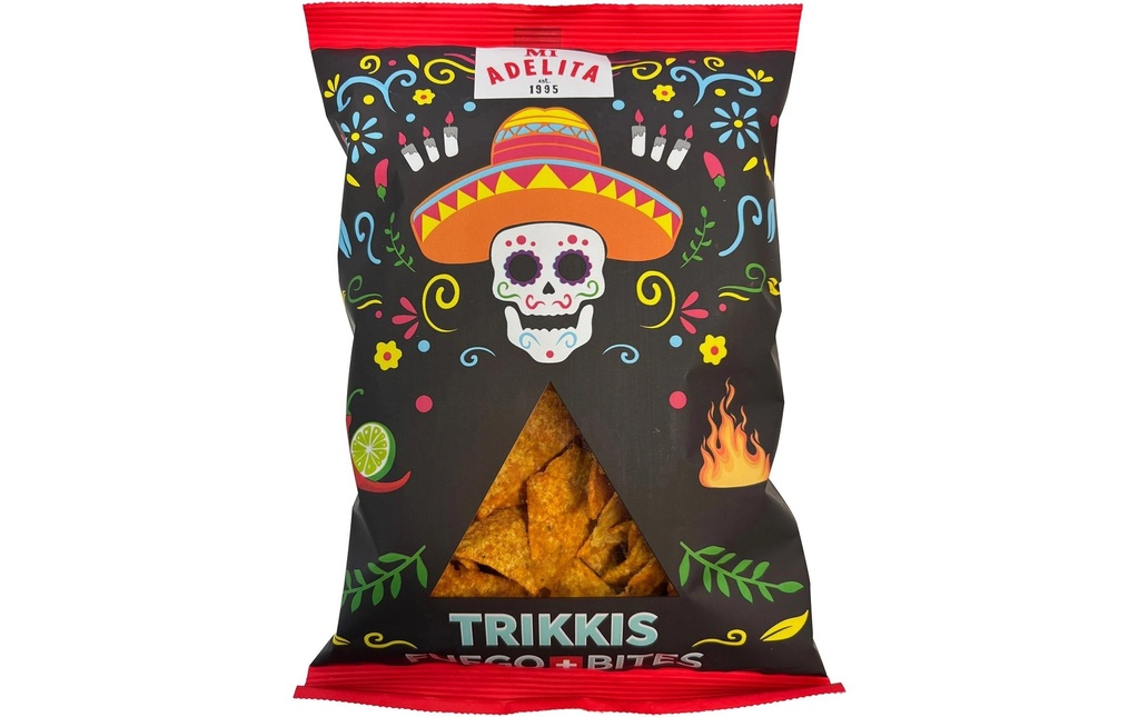 Mi Adelita Chips tortilla bio «Trikkis» Fuego Bites 90 g