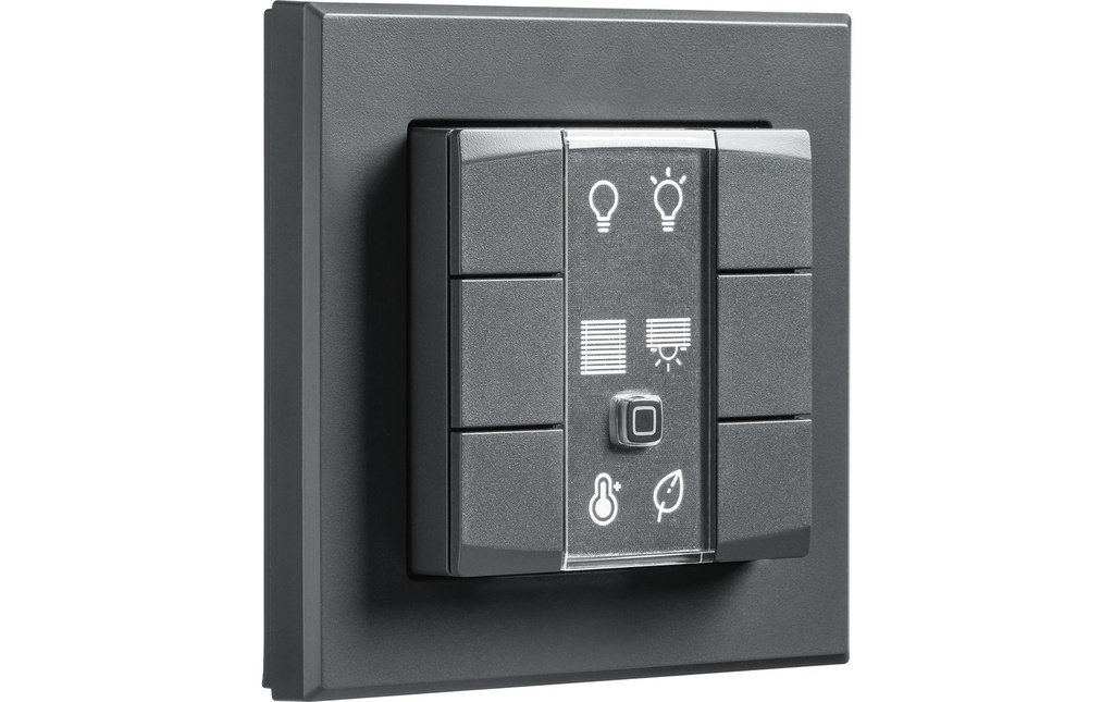Homematic IP Commutateur mural radio 6 fois, 3 bascules, anthracite