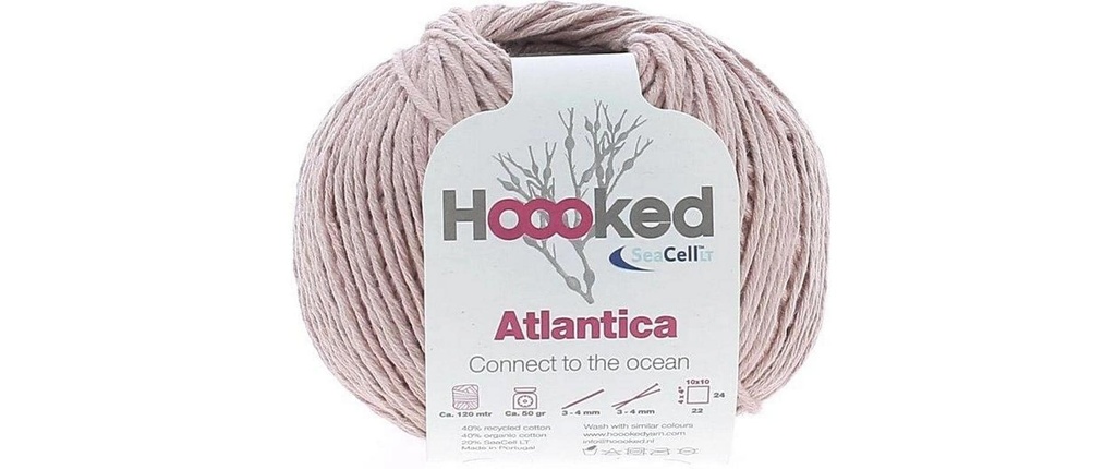 Hoooked Fil de coton Hoooked Atlantica SeaCell Fil Marron clair