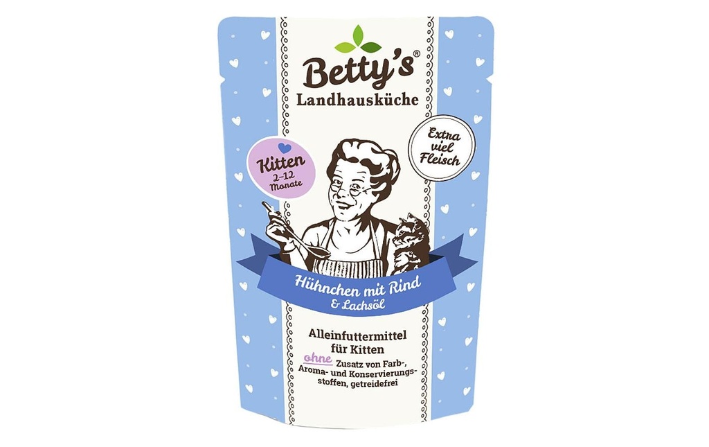 Betty's Landhausküche Alimentation humide Poulet au bœuf, 100 g
